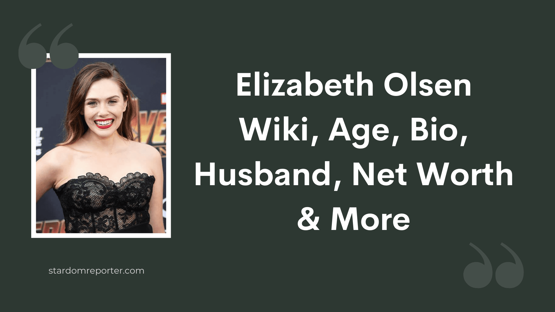 Elizabeth Olsen Wiki, Age, Bio, Husband, Net Worth & More - 1