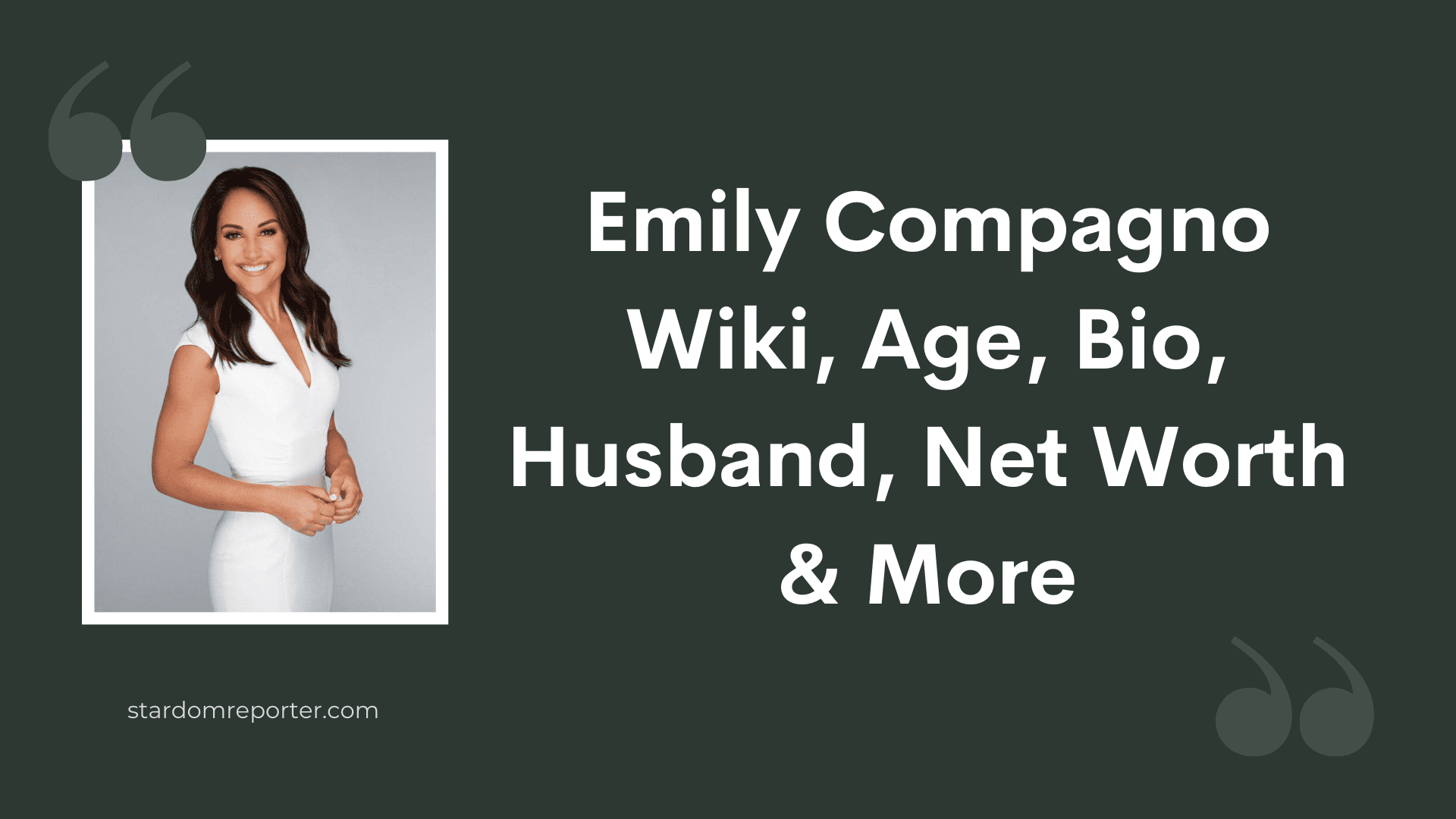 Emily Compagno Wiki, Age, Bio, Husband, Net Worth & More - 1