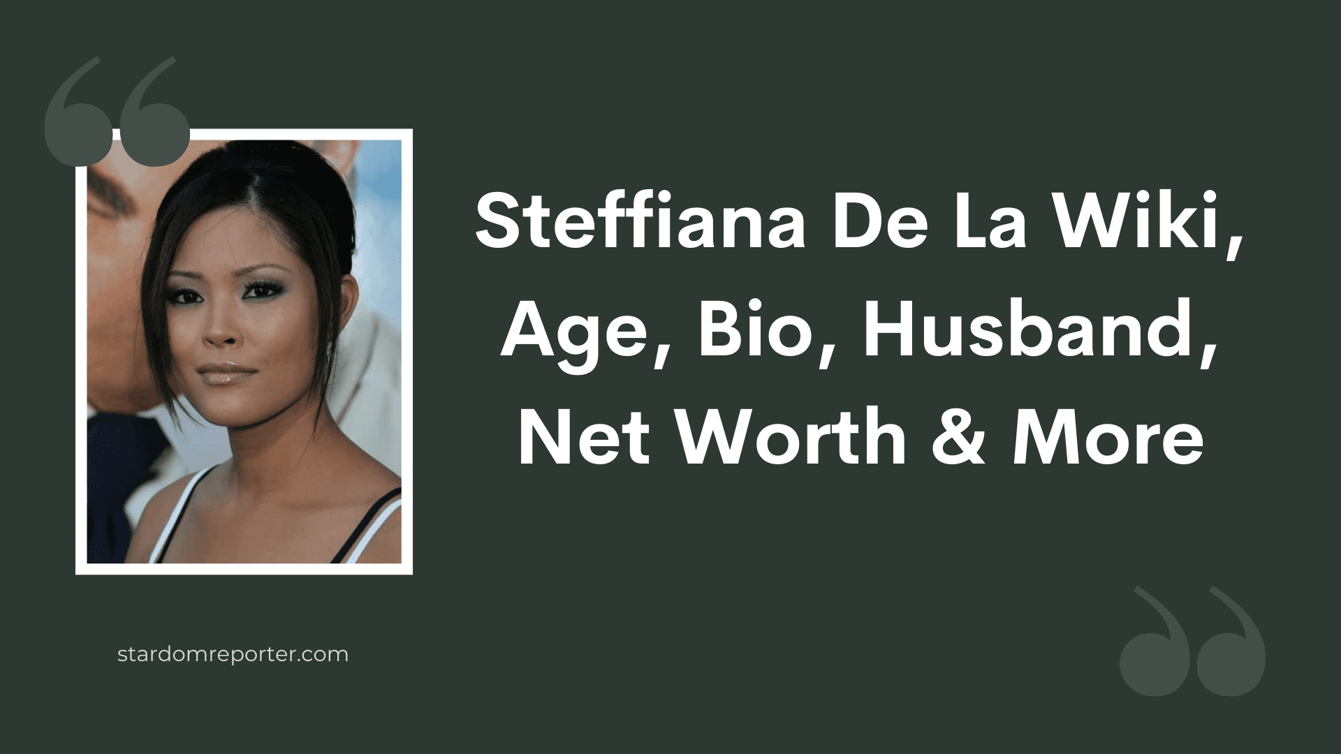 Steffiana De La Wiki, Age, Bio, Husband, Net Worth & More - 1