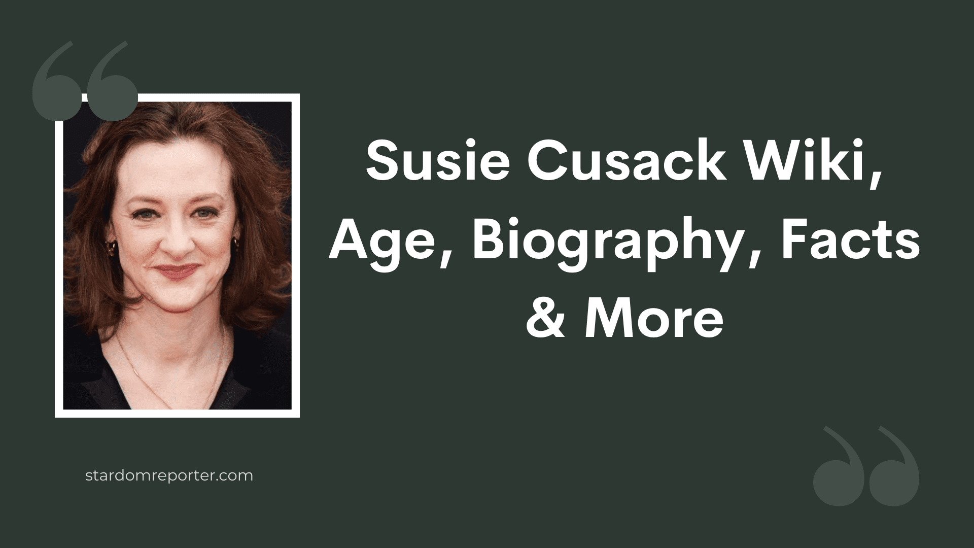 Susie Cusack Wiki, Age, Biography, Facts & More - 1