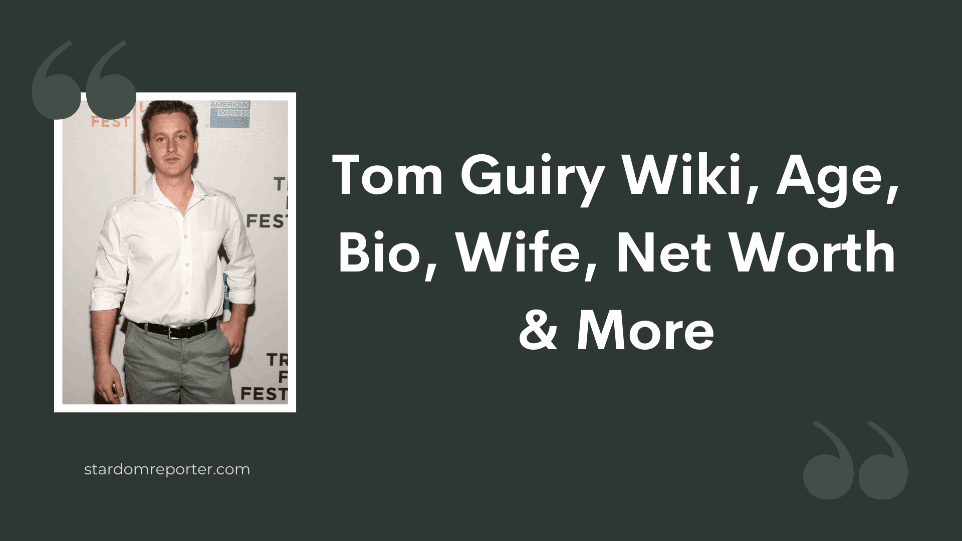 Tom Guiry Wiki, Age, Bio, Wife, Net Worth & More - 1