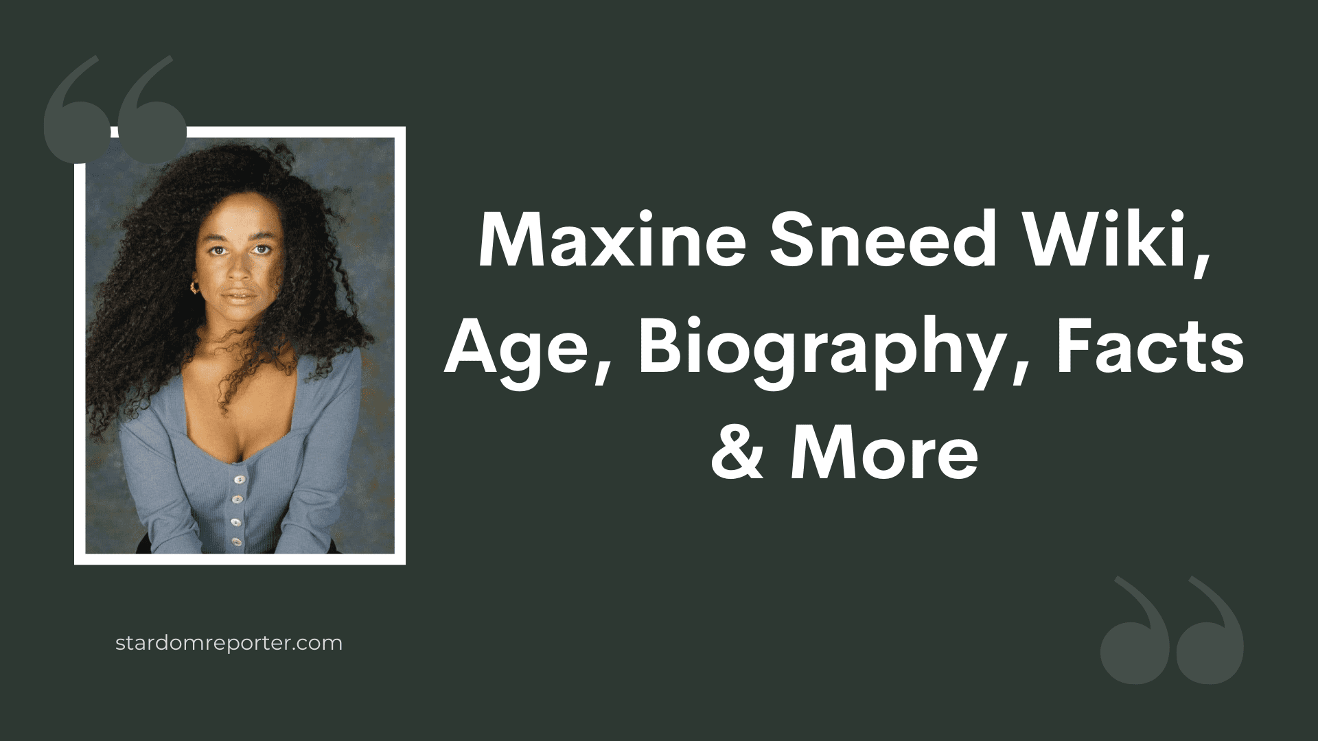 Maxine Sneed Wiki, Age, Biography, Facts & More - 1
