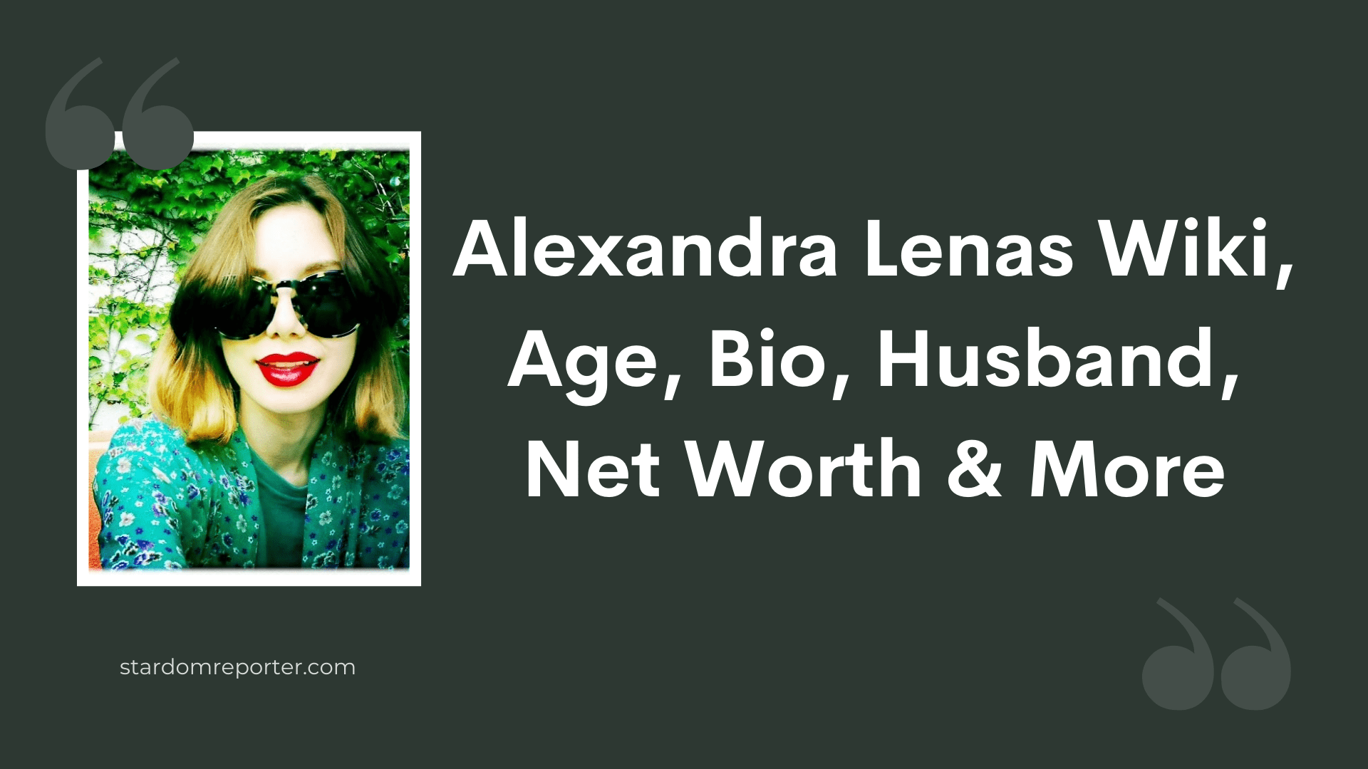 Alexandra Lenas Wiki, Age, Bio, Husband, Net Worth & More - 1