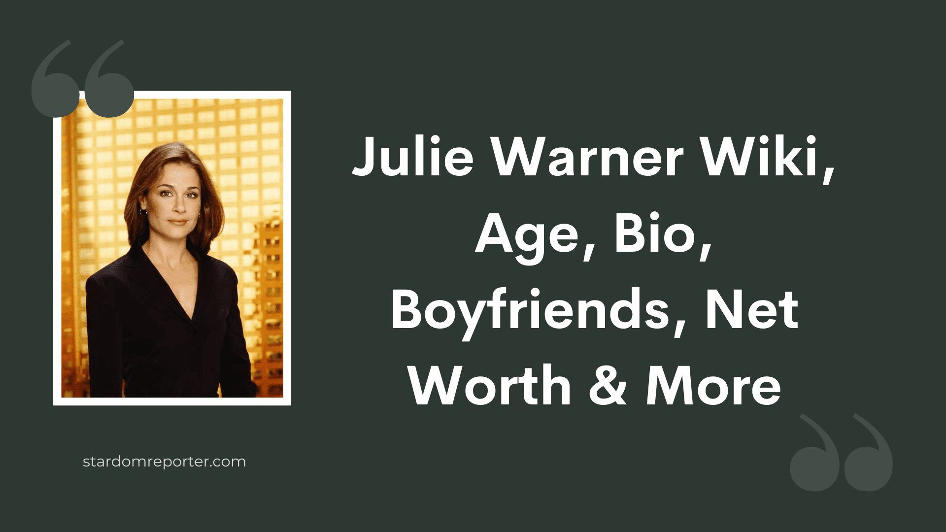 Julie Warner Wiki, Age, Bio, Boyfriends, Net Worth & More - 1