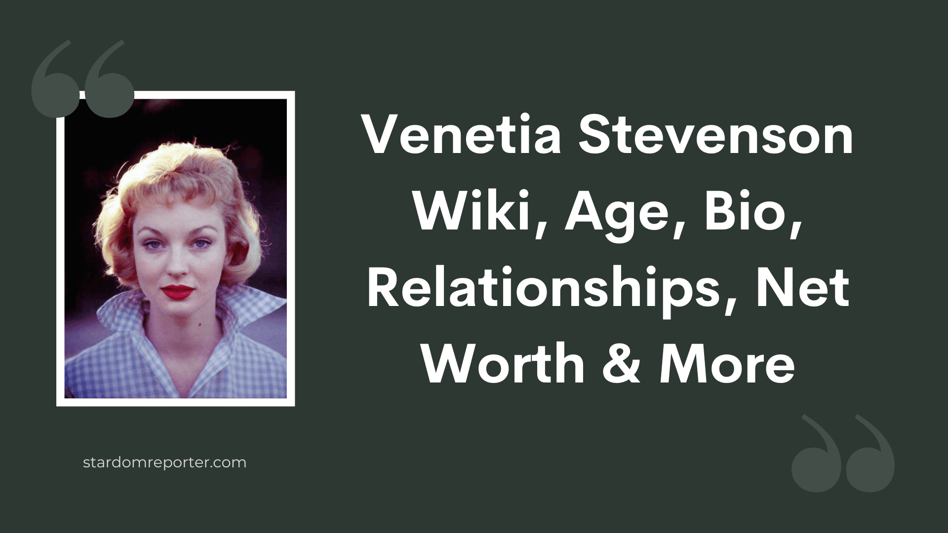 Venetia Stevenson Wiki, Age, Bio, Relationships, Net Worth & More - 1