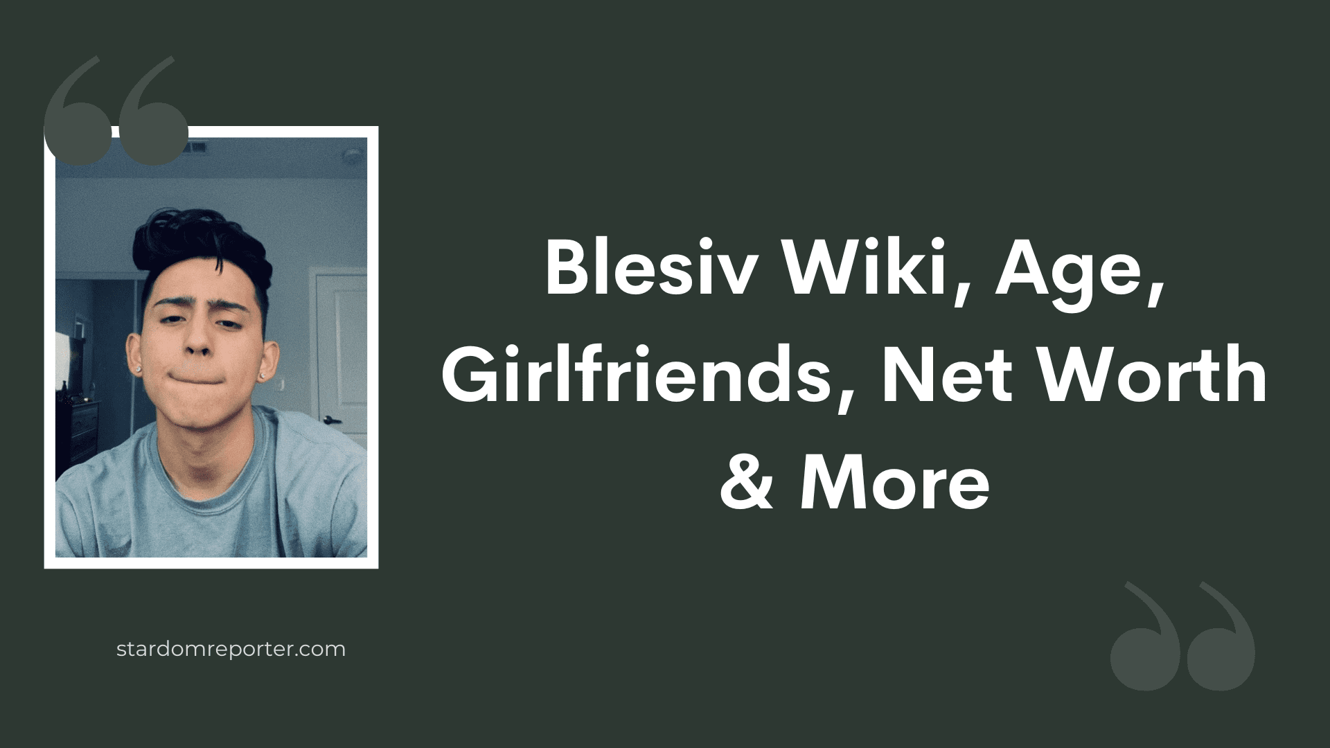 Blesiv Wiki, Age, Bio, Girlfriends, Net Worth & More - 1