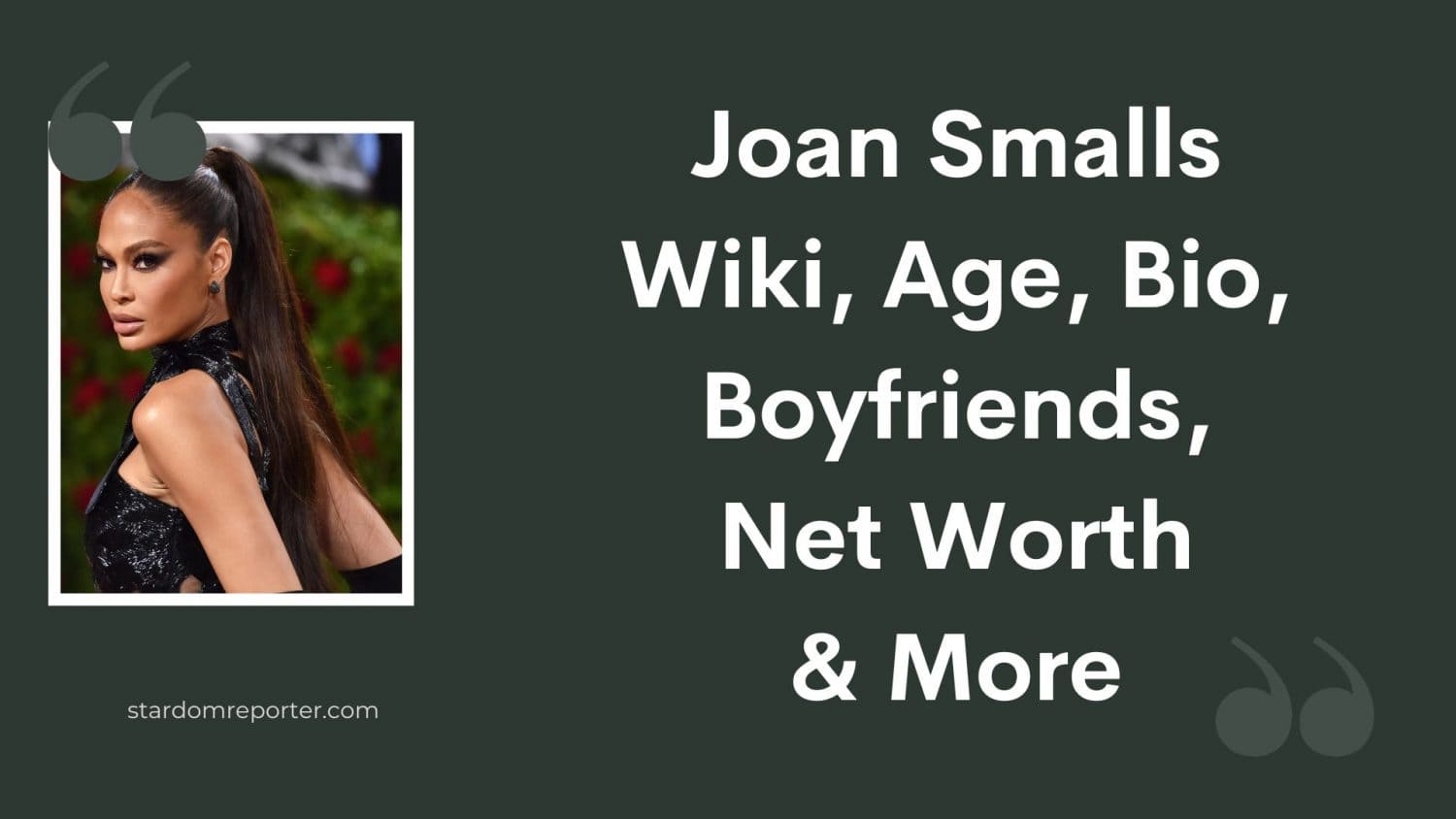 Joan Smalls Wiki, Age, Bio, Boyfriends, Net Worth & More - 1